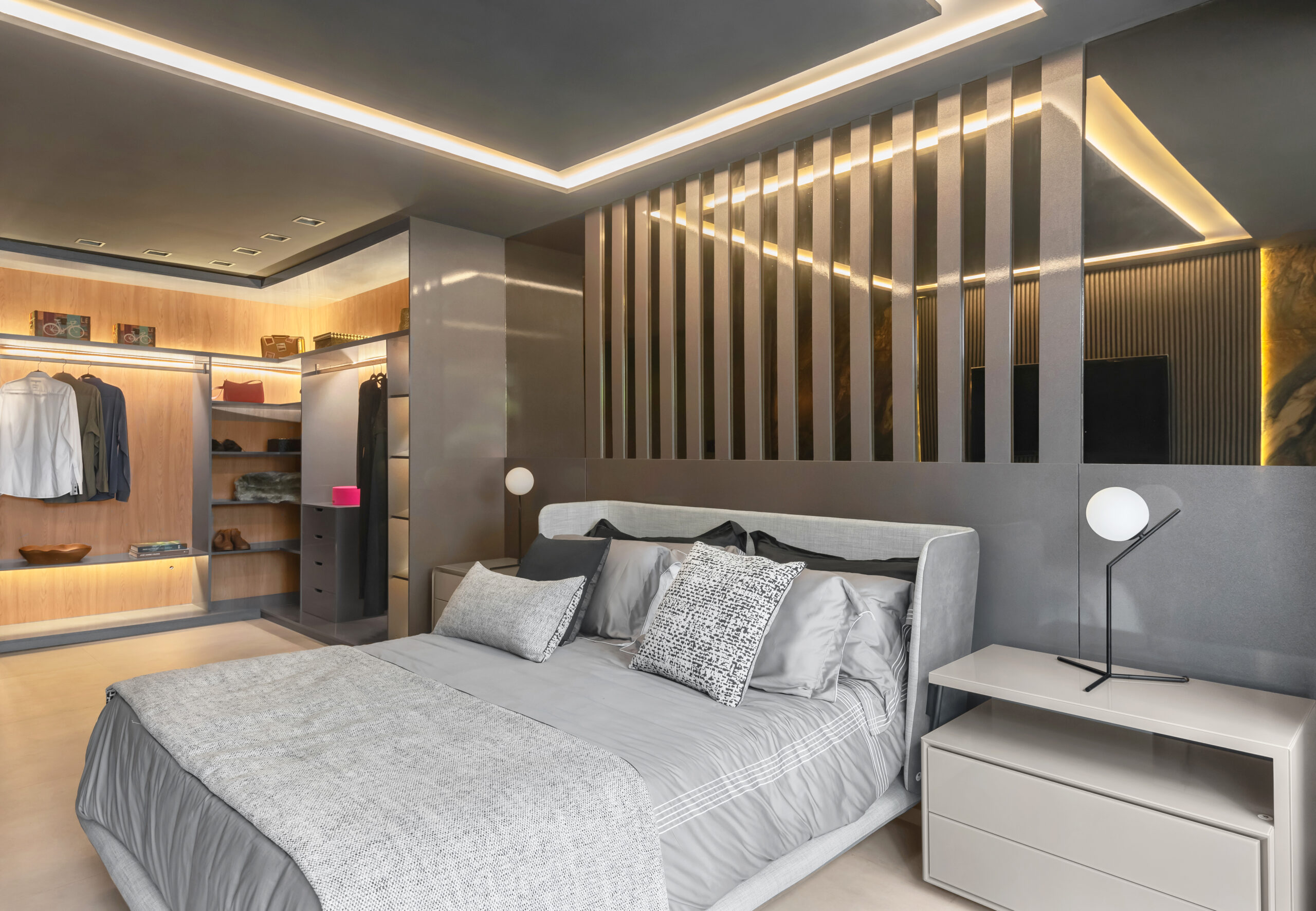 CASACOR ES - Arq. Renata Tristão – Painel Eucatex MDF Metallic Galáxia